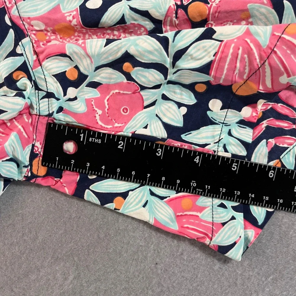 Lilly Pulitzer Mens XL Swim Trunks Pink Blue Crab Starfish Tropical Board Shorts